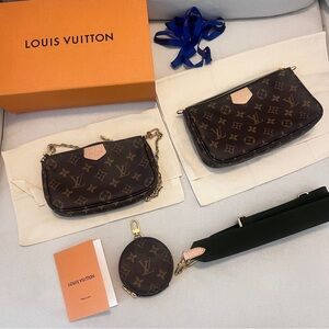 Louis Vuitton M44813 Multi Pochette Accessoires Khaki Brand New